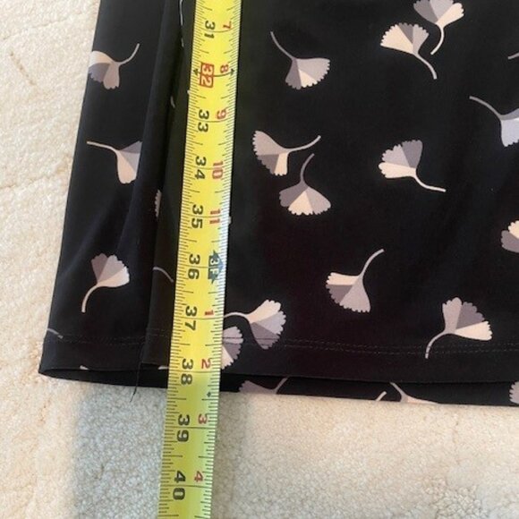 Anne Klein Faux Wrap ¾ Sleeve Black, Gray & Taupe Print Dress – MEDIUM - Picture 10 of 15